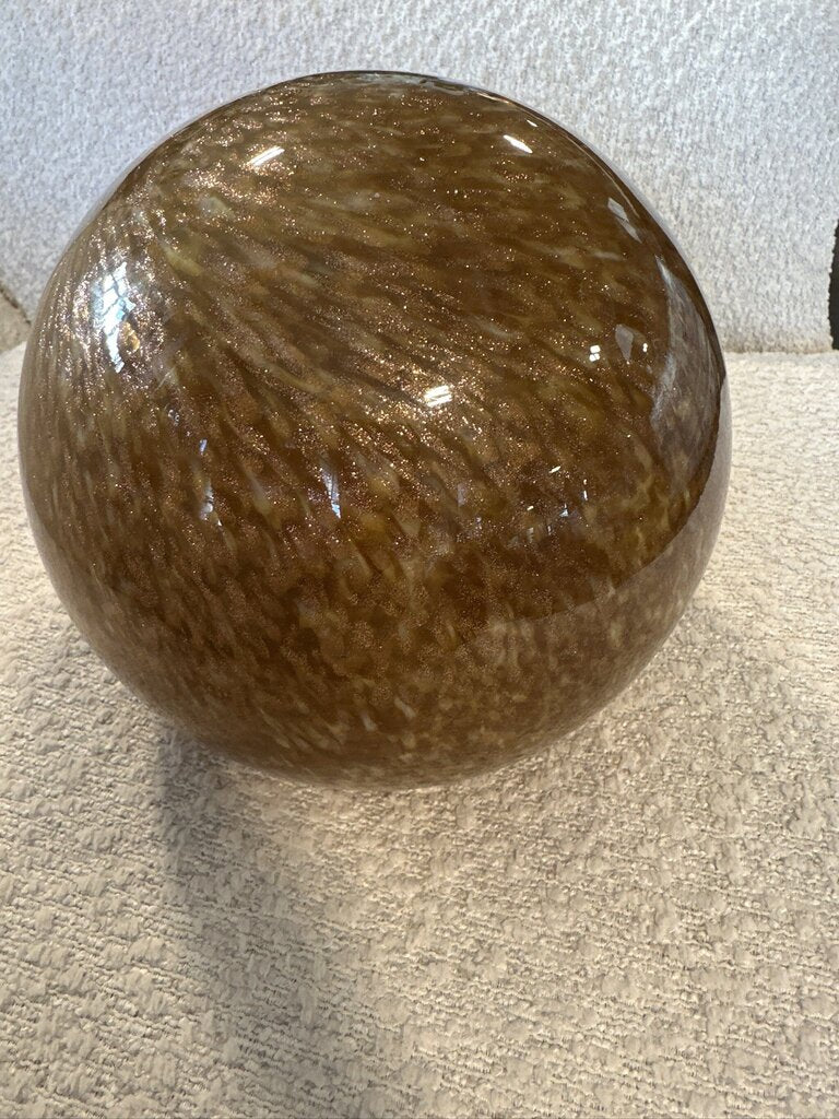 Round Glass Spheres W/Metallic Swirl Design - Set of Three-8X8X8