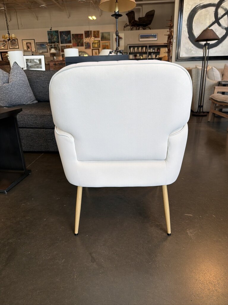 Channel Back Cream Side Chair