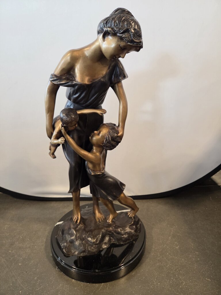 Mother & Child Bronze Statue- 12X28H