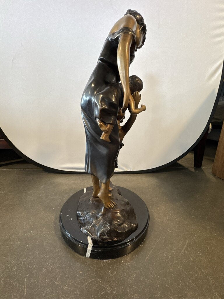 Mother & Child Bronze Statue- 12X28H