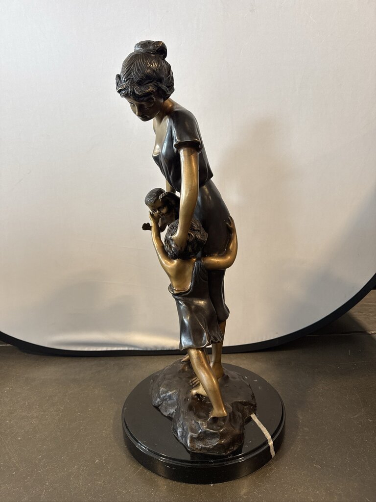 Mother & Child Bronze Statue- 12X28H