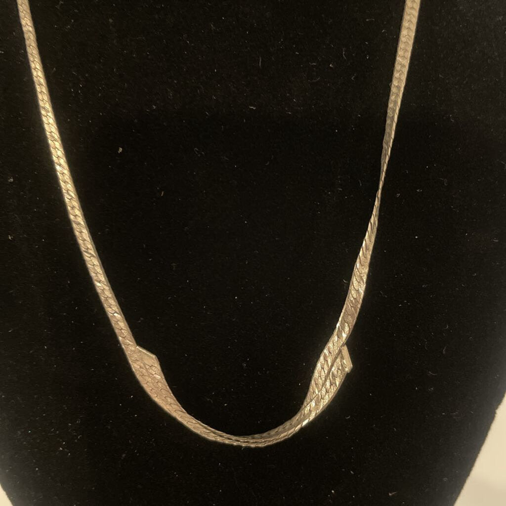 Silver 925 Italy Herringbone Necklace - 16"