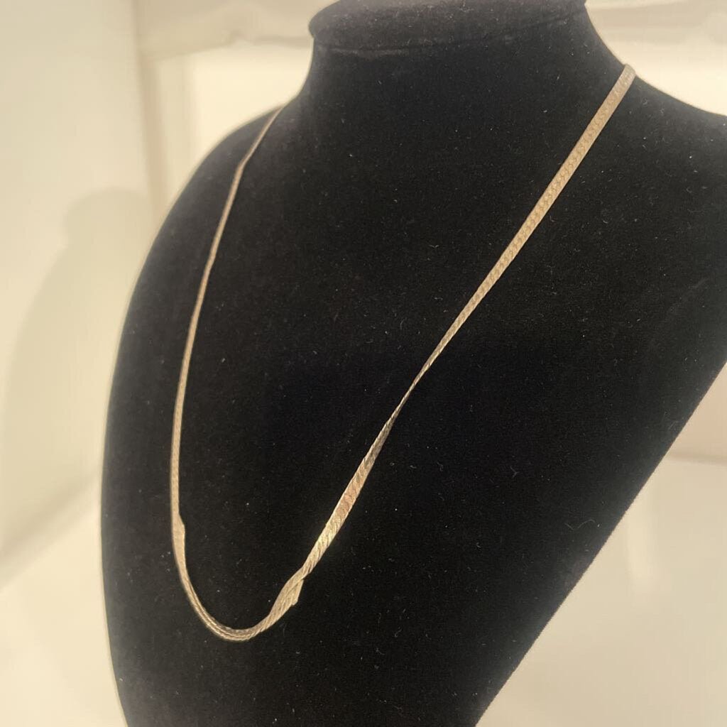 Silver 925 Italy Herringbone Necklace - 16"
