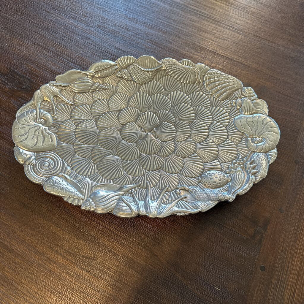 Silver Arthur Court Designs Oval Shell Serving Platter