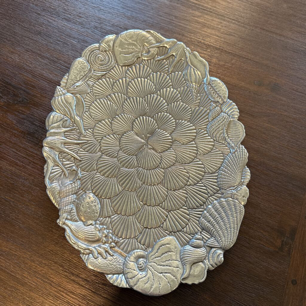 Silver Arthur Court Designs Oval Shell Serving Platter