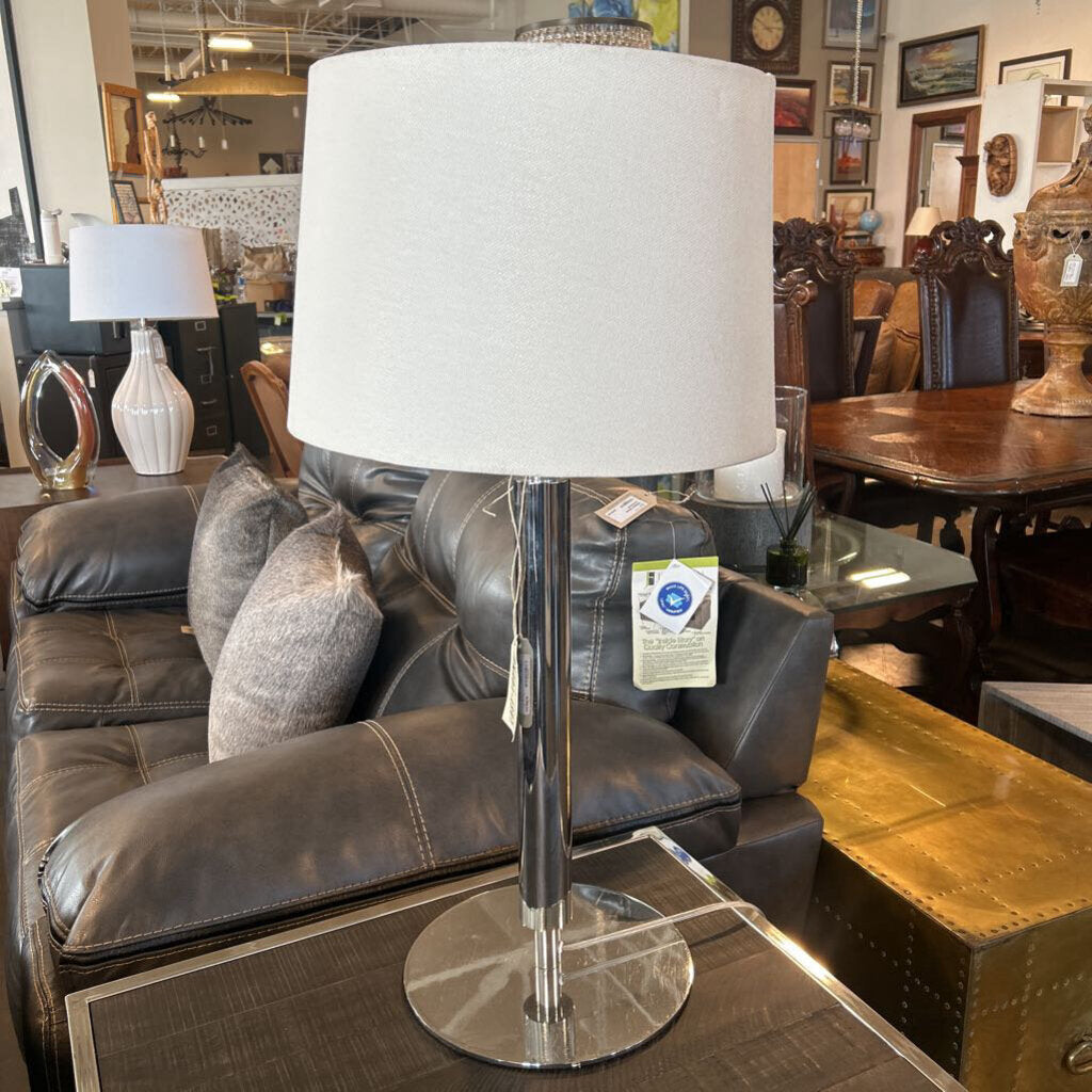 MCM Chrome Table Lamp- 32H