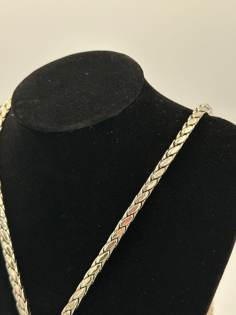 Silver Tone Long Cable Chain Necklace - 40"