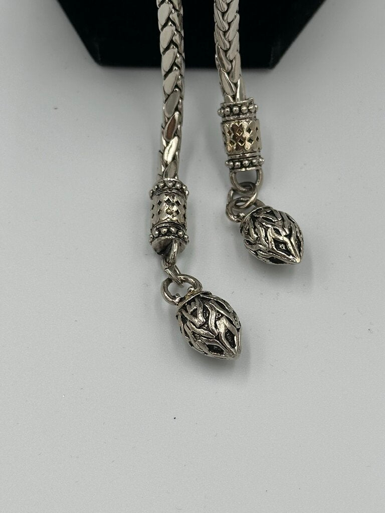 Silver Tone Long Cable Chain Necklace - 40"