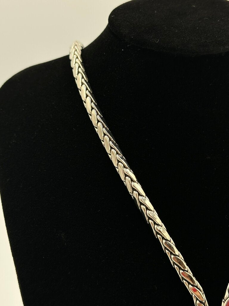 Silver Tone Long Cable Chain Necklace - 40"
