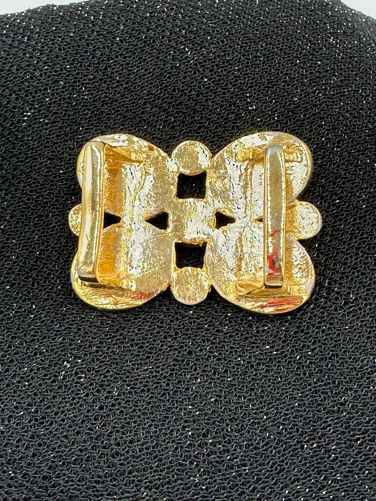 Polished Stone Gold Tone Belt Buckle
