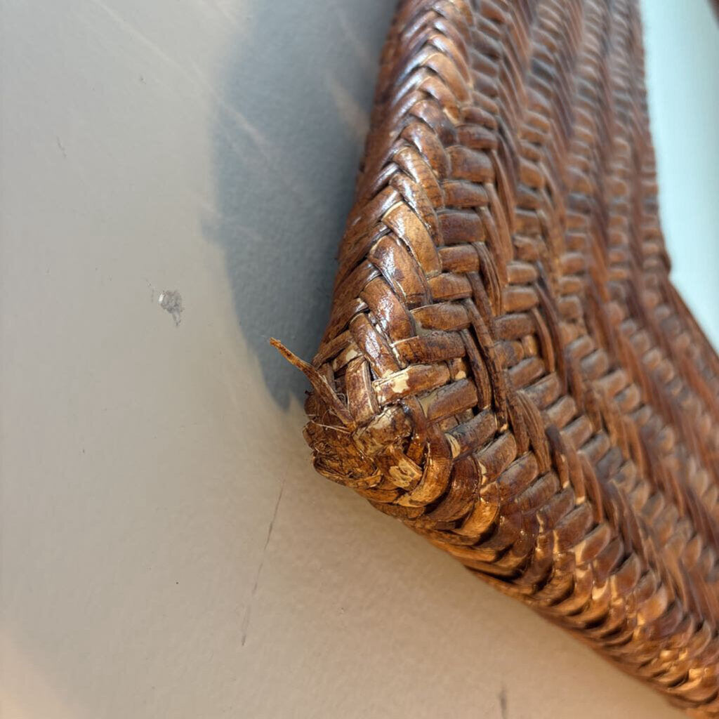 Chevron Woven Wicker Mirror- 32X43H