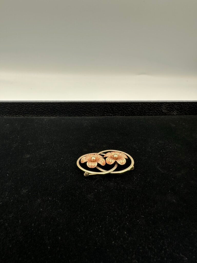 Luxury Forstner 10kt Flower Brooch