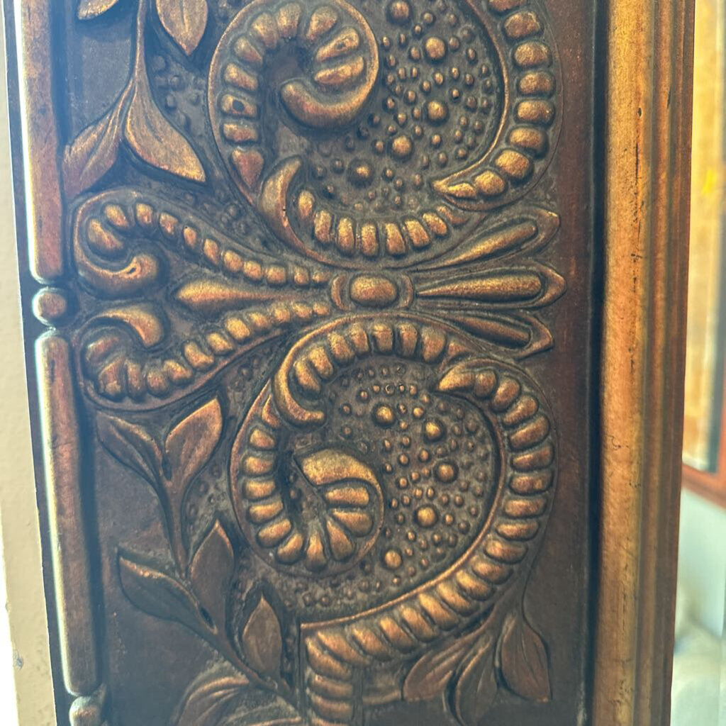 Ornate Wood Mirror W/Gold Accents