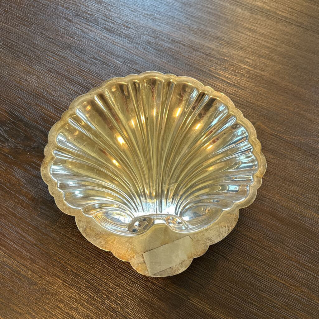 English Silver Plated Shell Dish - 9"
