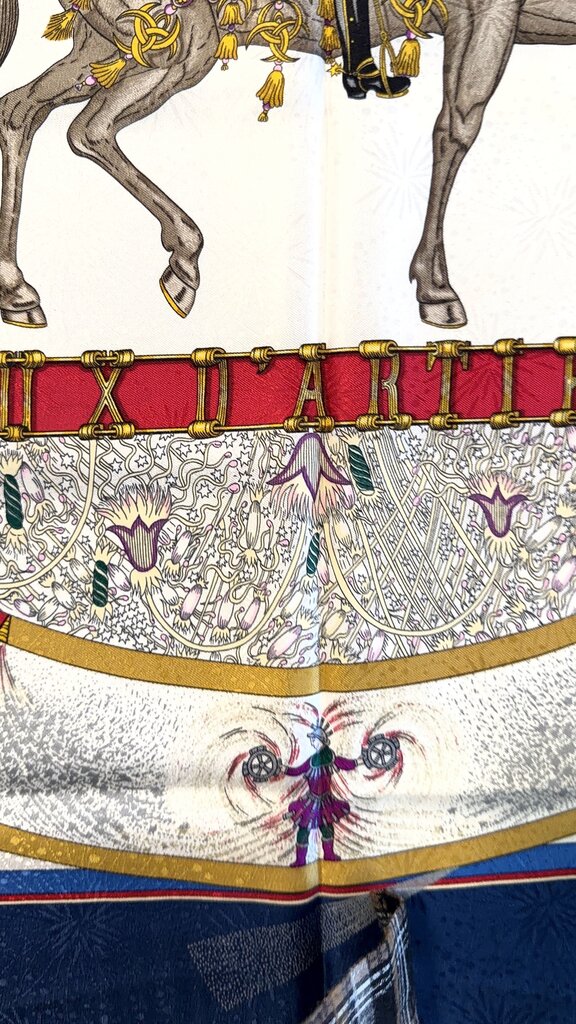 Hermes Feux D'artifice Vintage Silk Scarf- 90cm