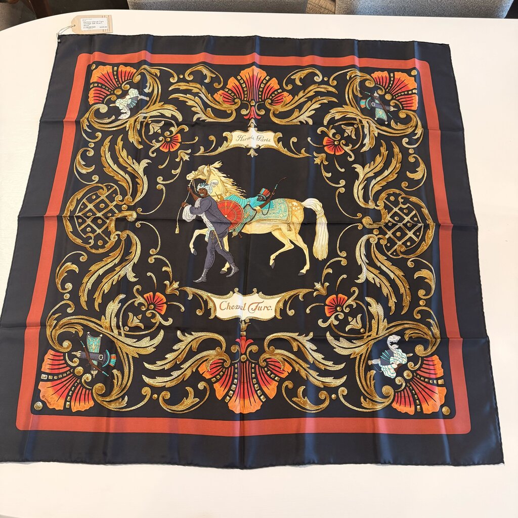 Hermes Cheval Turc Vintage Silk Scarf- 90cm