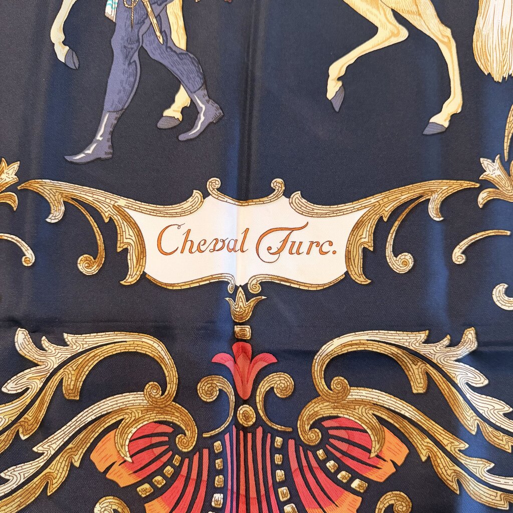 Hermes Cheval Turc Vintage Silk Scarf- 90cm