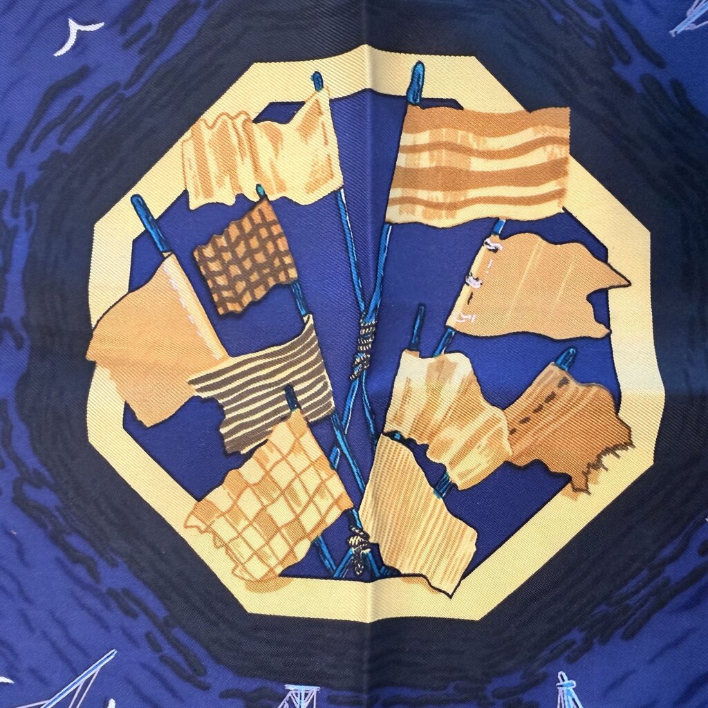 Hermes Retour De Peche Vintage Silk Scarf- 90cm