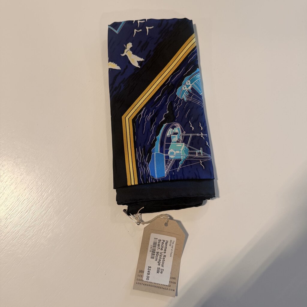 Hermes Retour De Peche Vintage Silk Scarf- 90cm