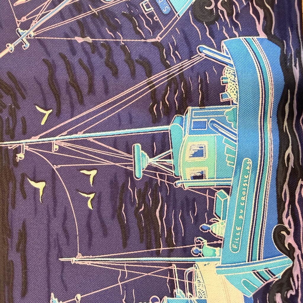 Hermes Retour De Peche Vintage Silk Scarf- 90cm