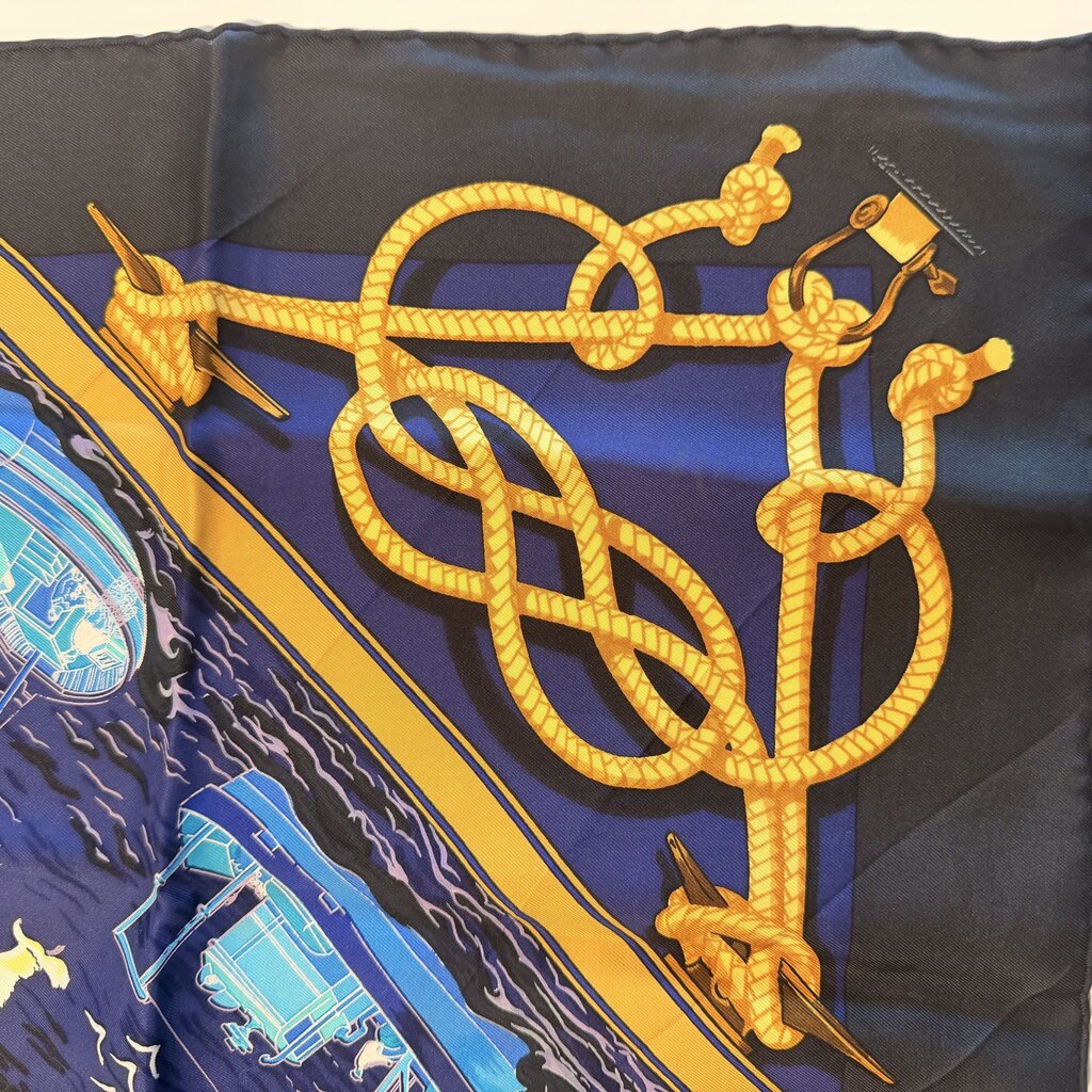 Hermes Retour De Peche Vintage Silk Scarf- 90cm