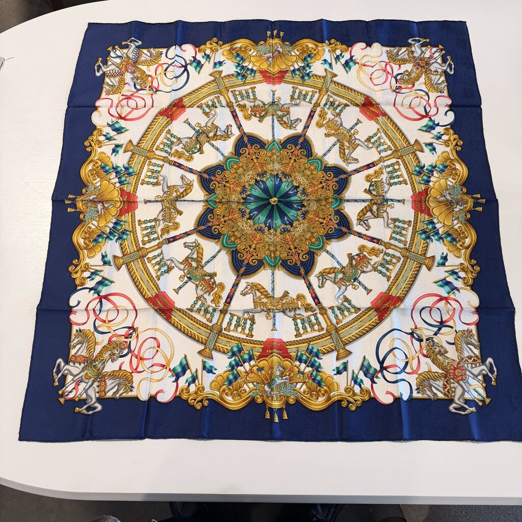 Hermes Luna Park Vintage Silk Scarf- 90cm