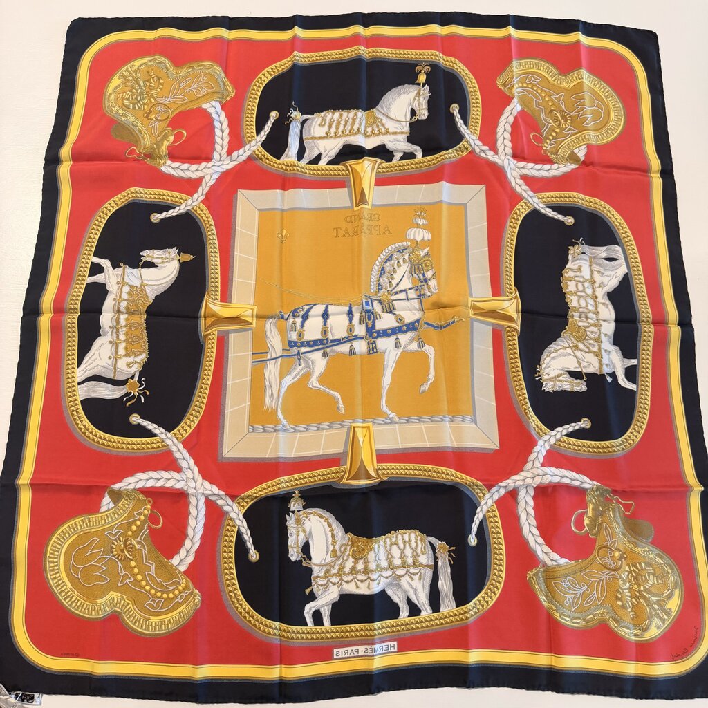 Hermes Grand Apparat Vintage Silk Scarf- 90cm
