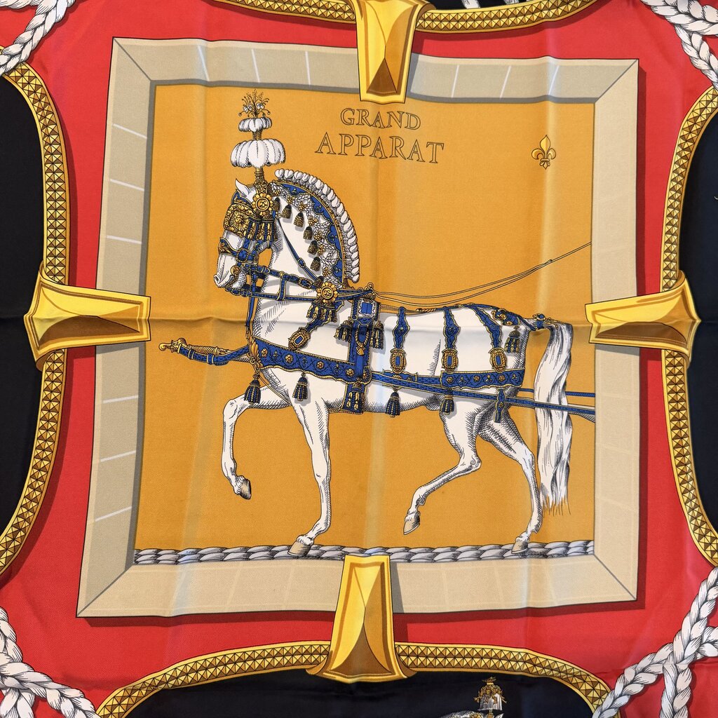 Hermes Grand Apparat Vintage Silk Scarf- 90cm