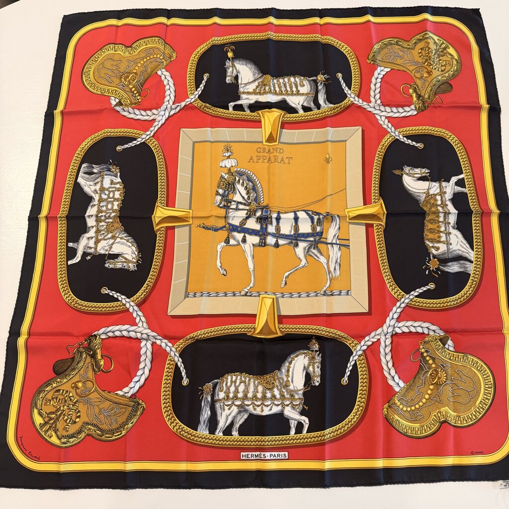 Hermes Grand Apparat Vintage Silk Scarf- 90cm