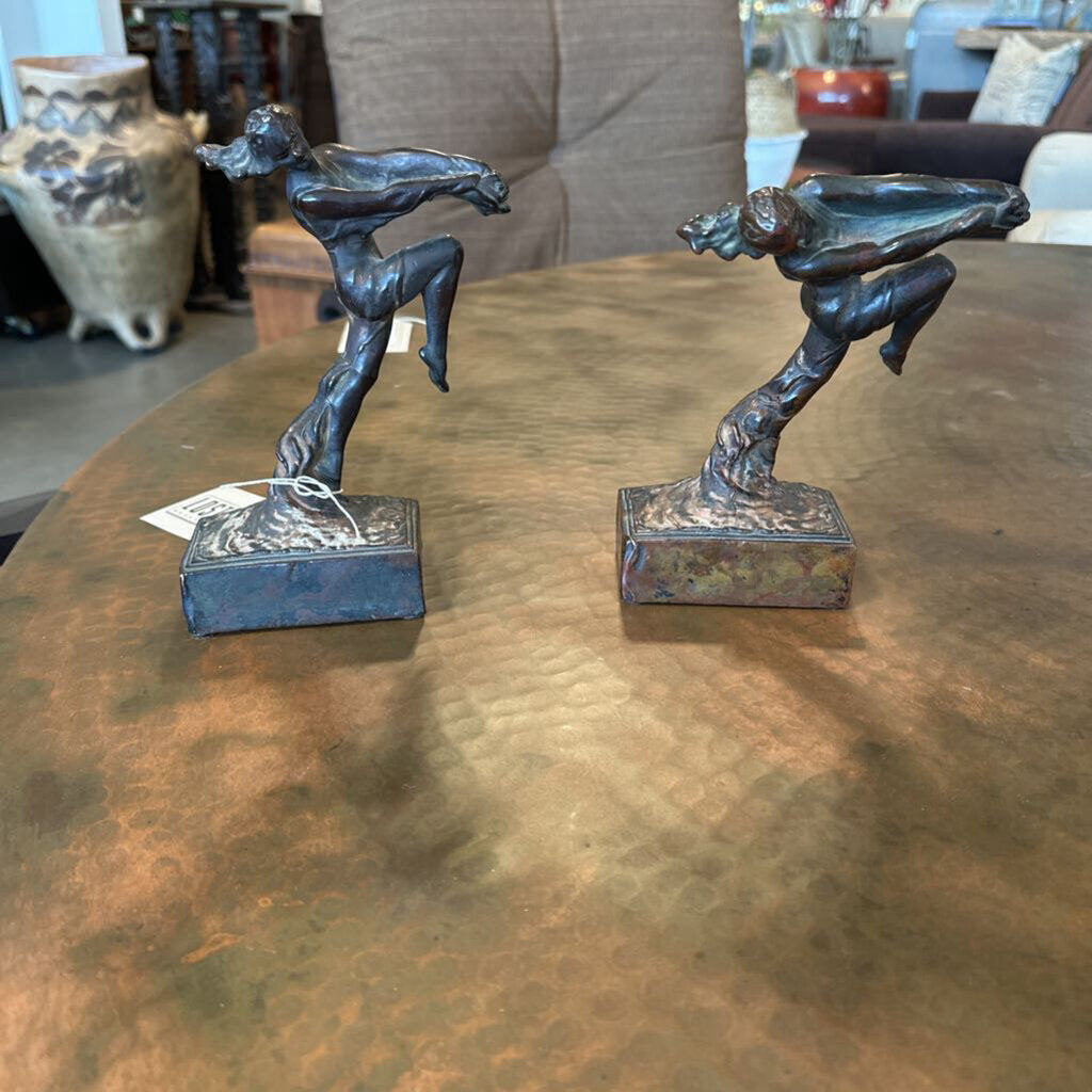 Art Deco Dancing Lady Bronze Bookends