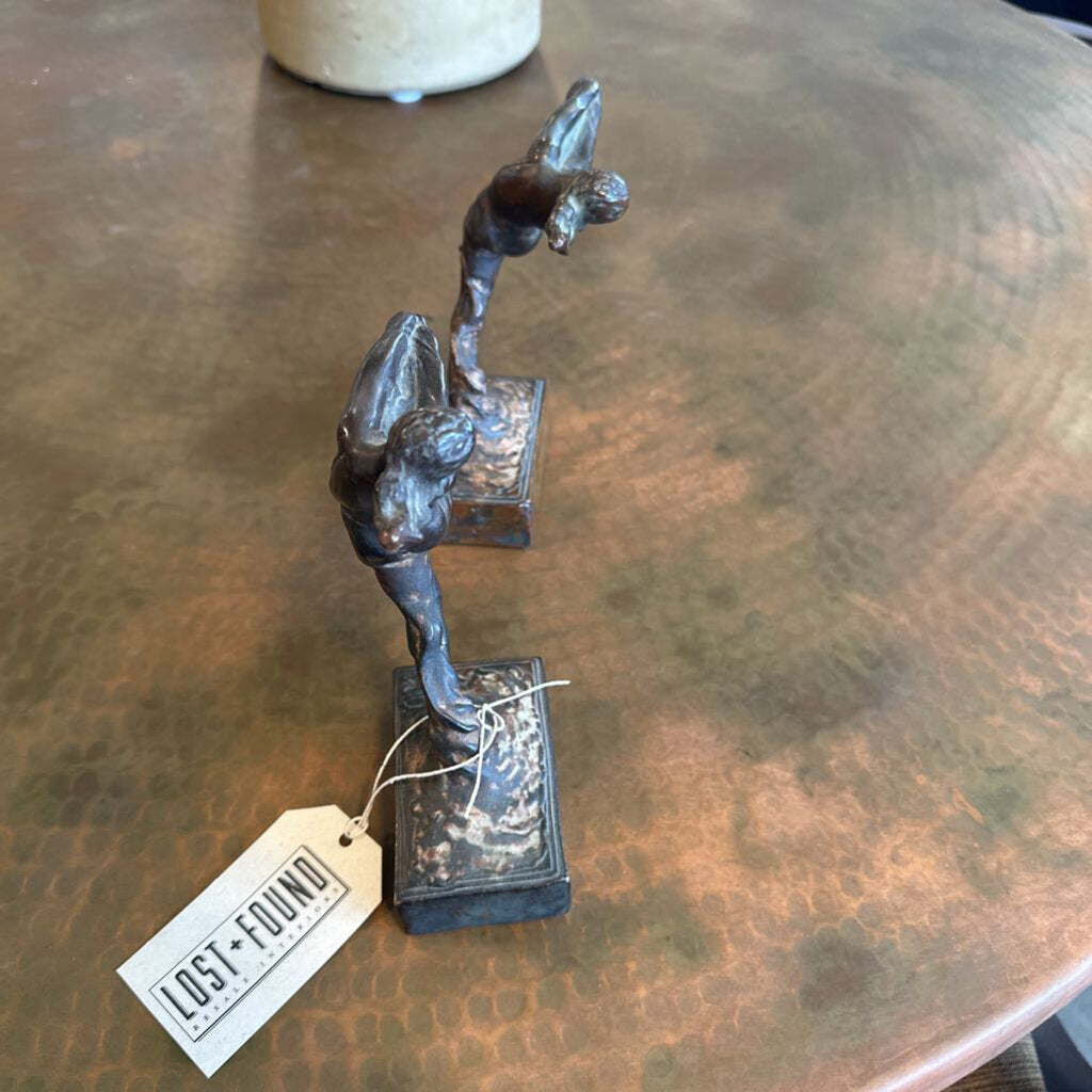 Art Deco Dancing Lady Bronze Bookends