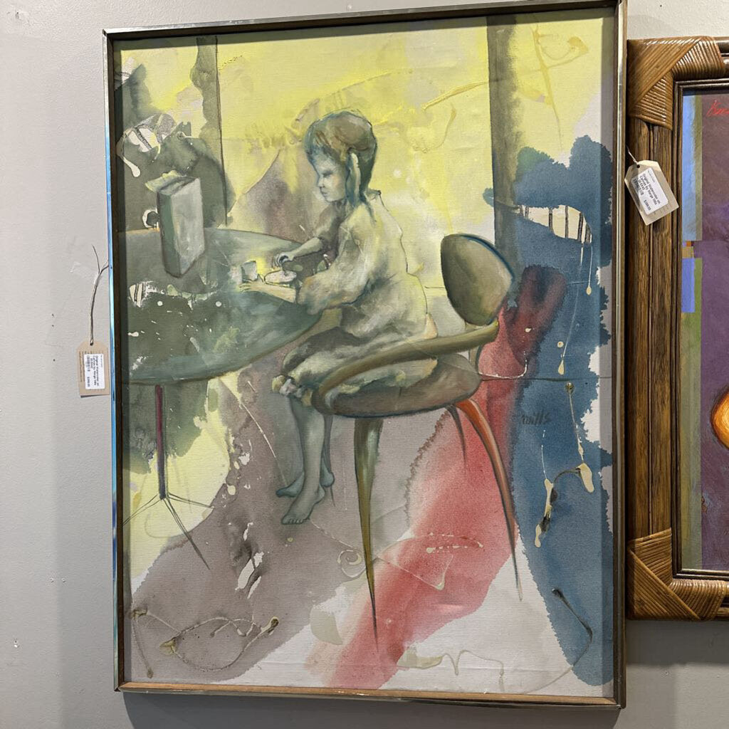 Original Watercolor on Canvas by Marge Mills