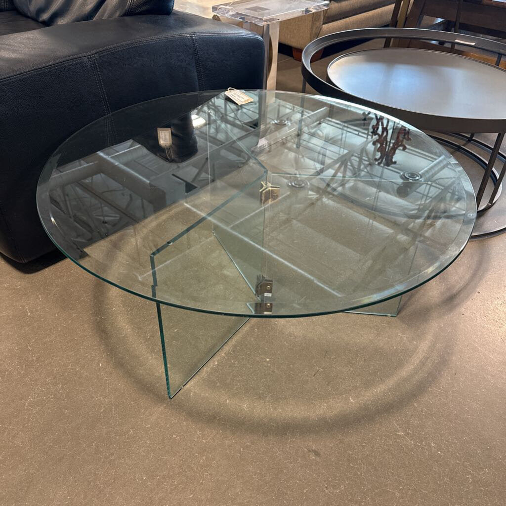Round Glass Coffee Table - 36X16H