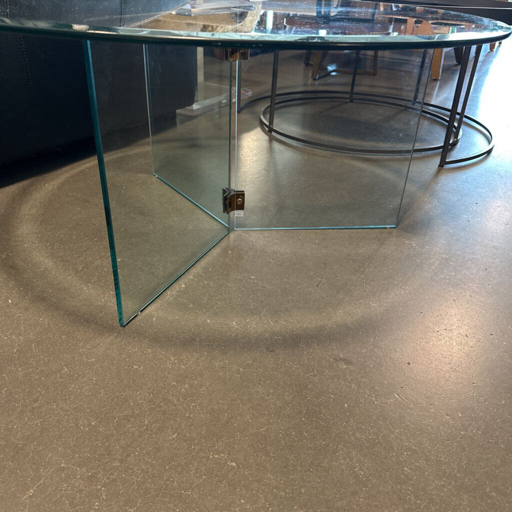 Round Glass Coffee Table - 36X16H