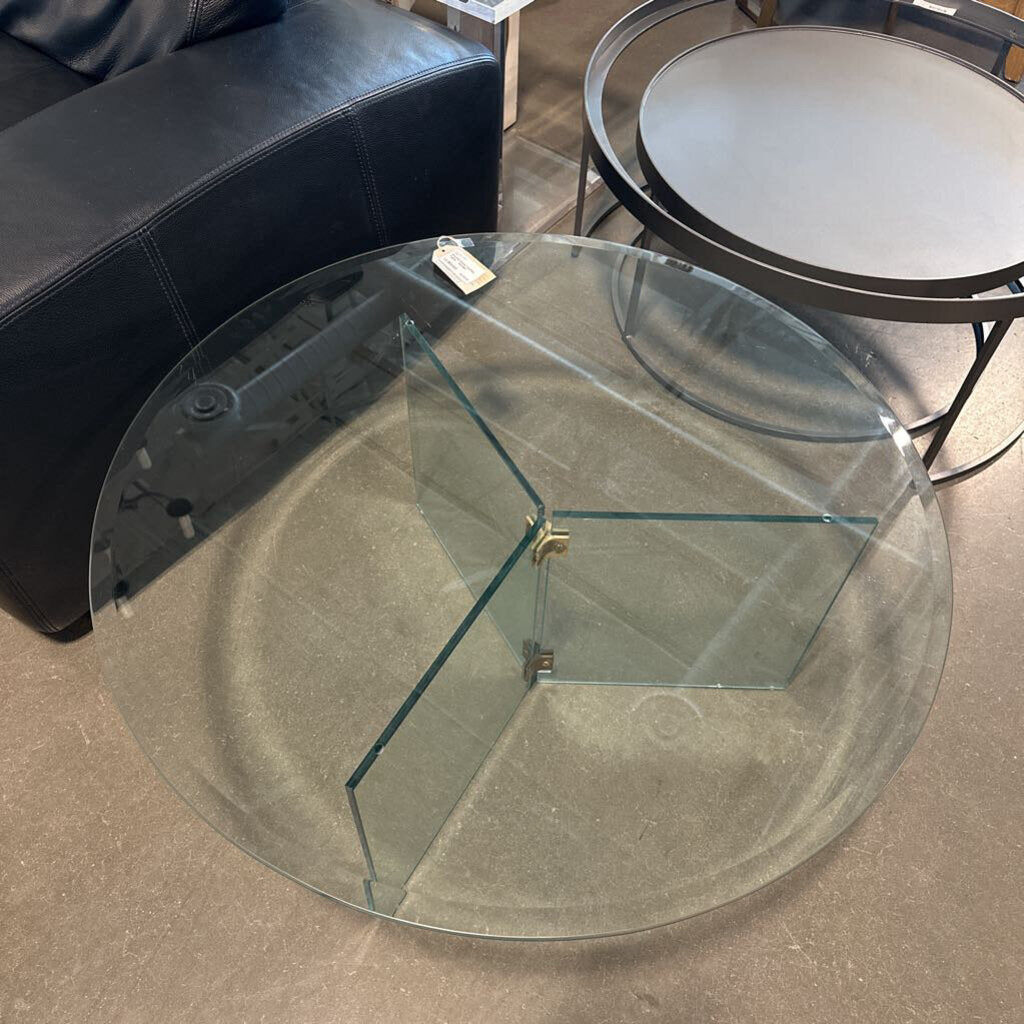 Round Glass Coffee Table - 36X16H