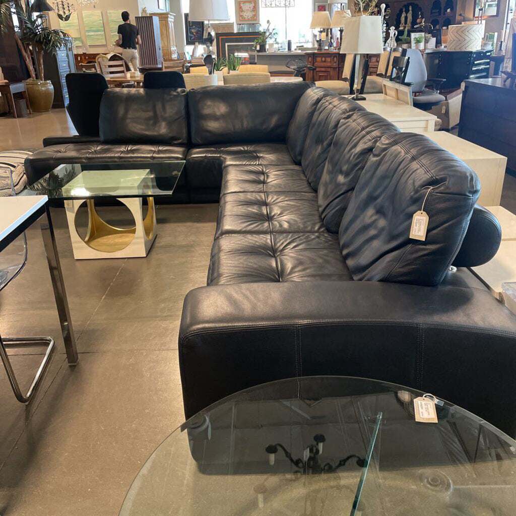 W. Schillig Leather Sectional W/ Chaise- 155X107