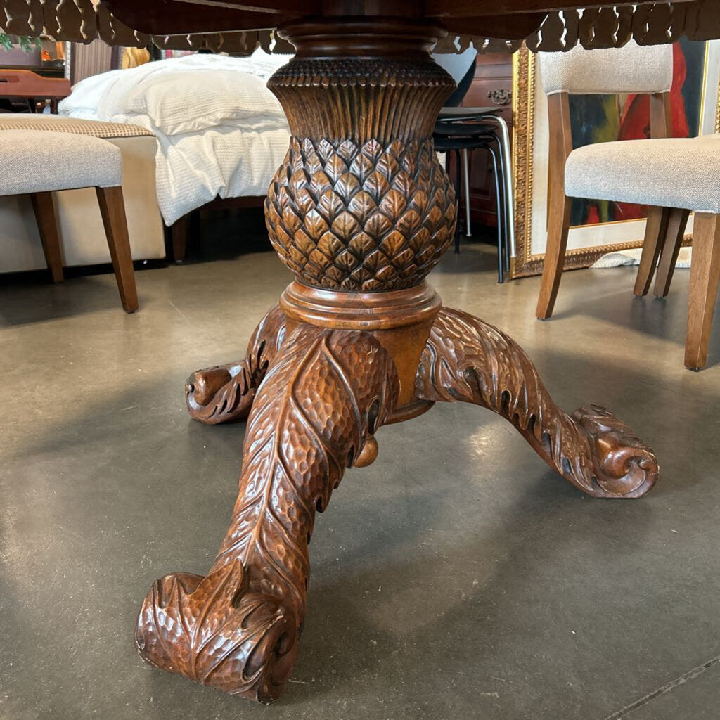 Mackenzie Childs Hand Carved Ajiro Table- 48X31H- AS IS