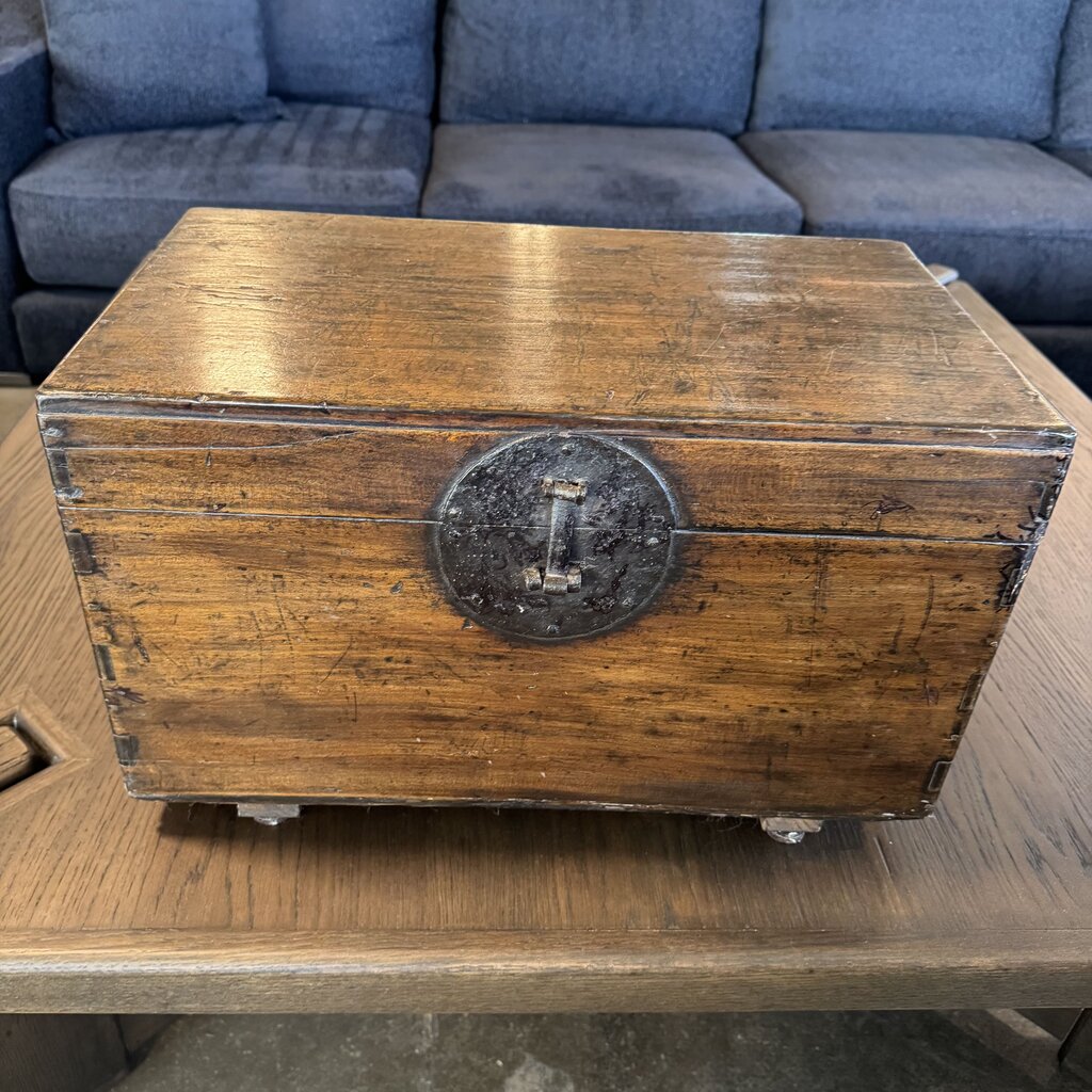 Antique Korean Box W/ Key - 20X11.5X12H