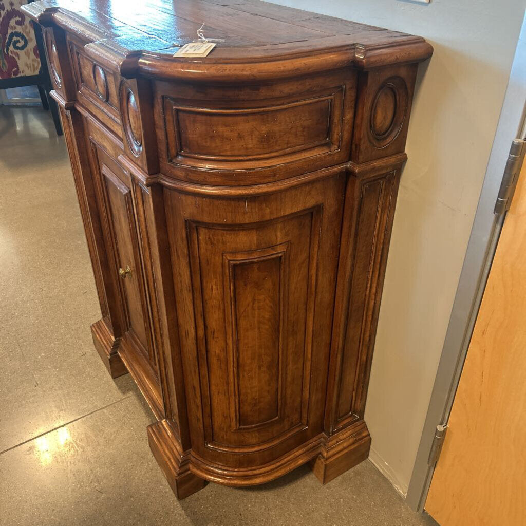 Antique Walnut Cabinet W/ Drawer - 39X19X42H