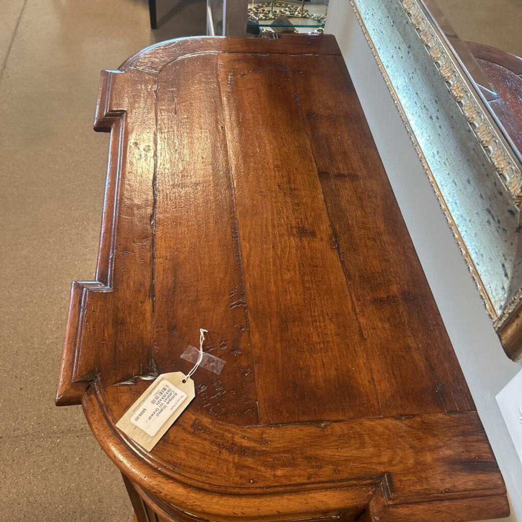 Antique Walnut Cabinet W/ Drawer - 39X19X42H