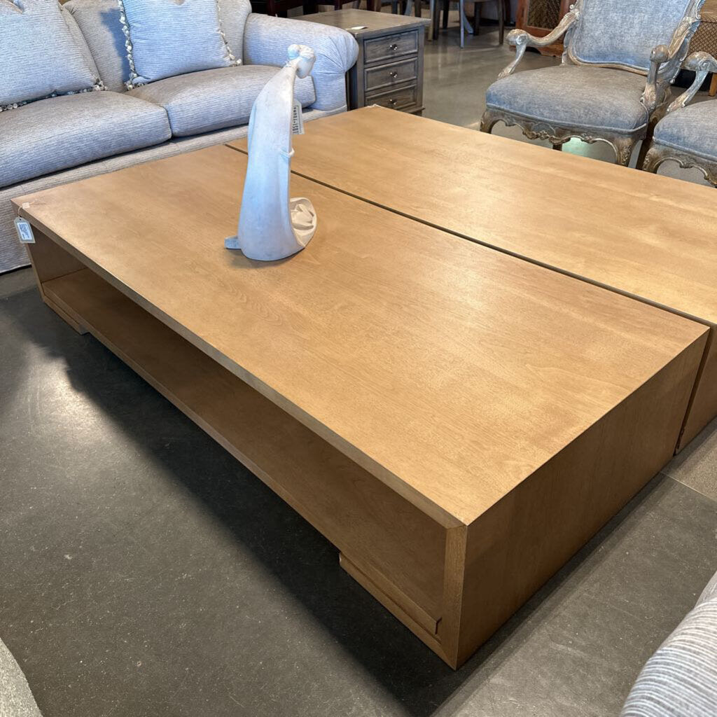 Restoration Hardware Enzo Rectangular Coffee Table- 76X32X15H