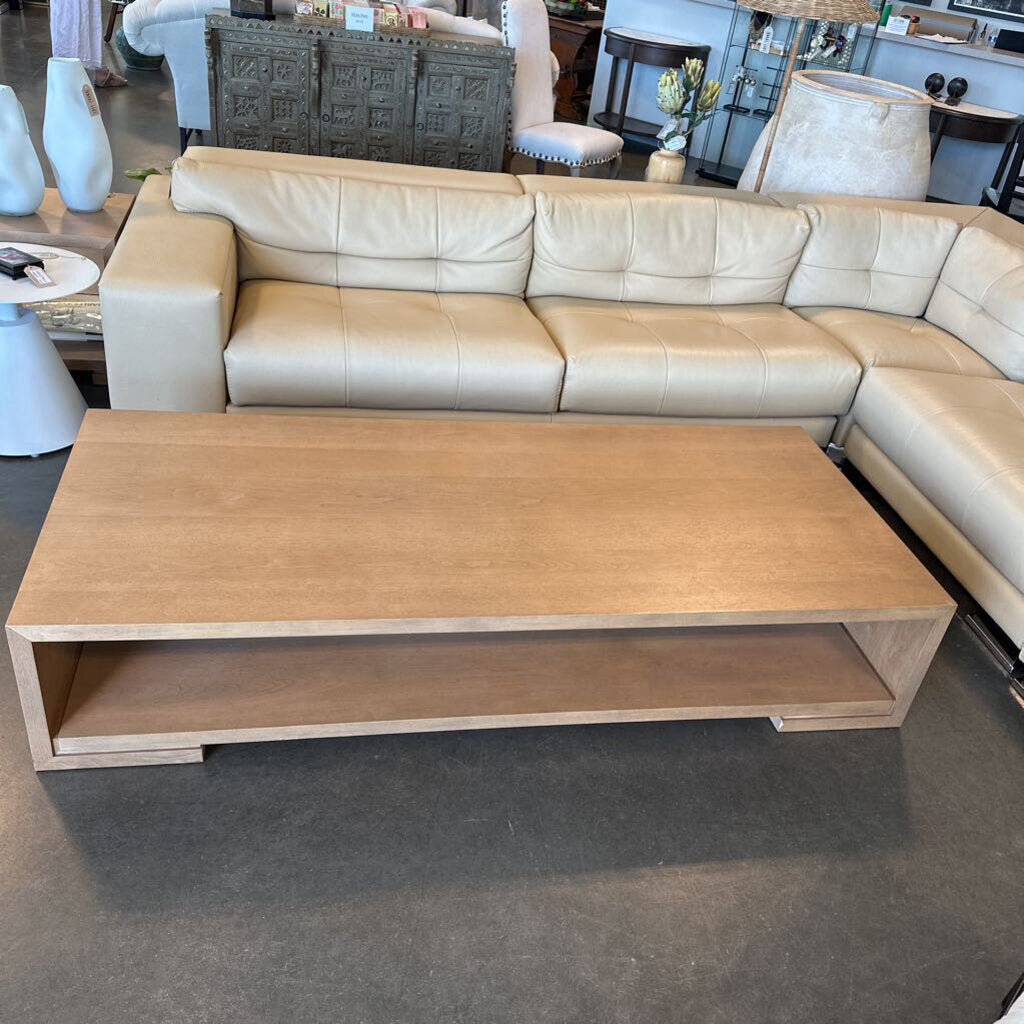 Restoration Hardware Enzo Rectangular Coffee Table- 76X32X15H
