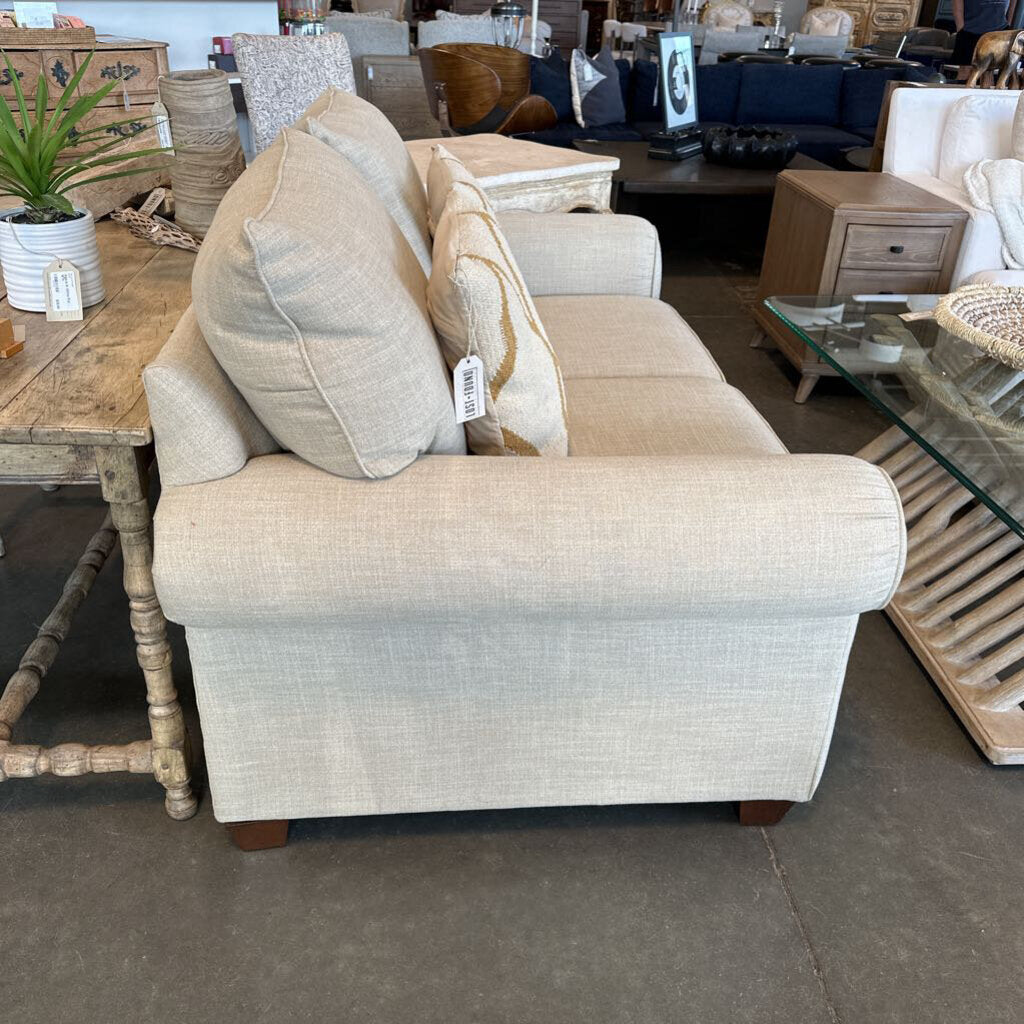 Bassett Furniture Alexander Roll Arm Loveseat- 63"
