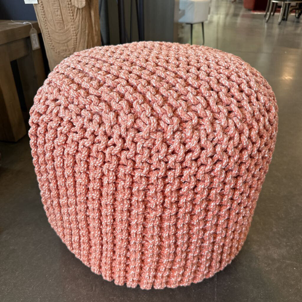 Melon Knitted Round Pouf - 18"