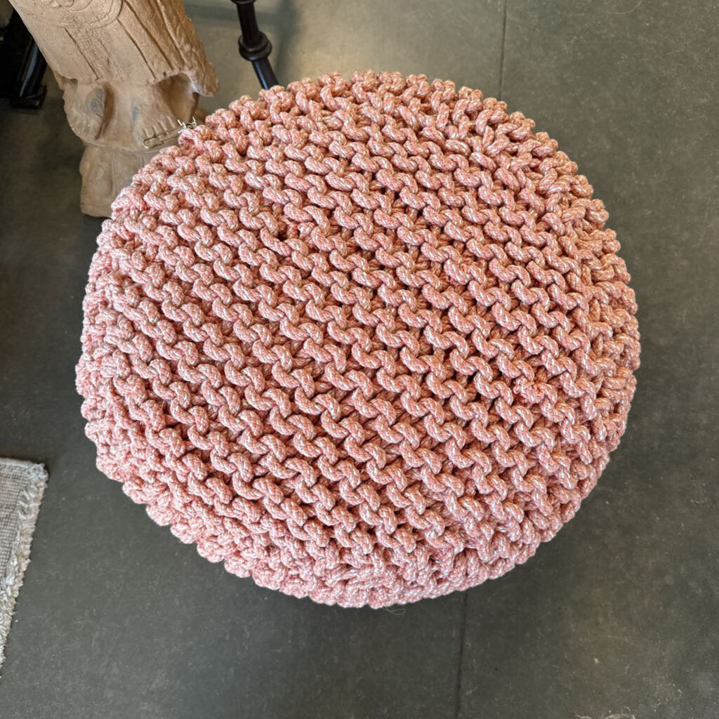 Melon Knitted Round Pouf - 18"