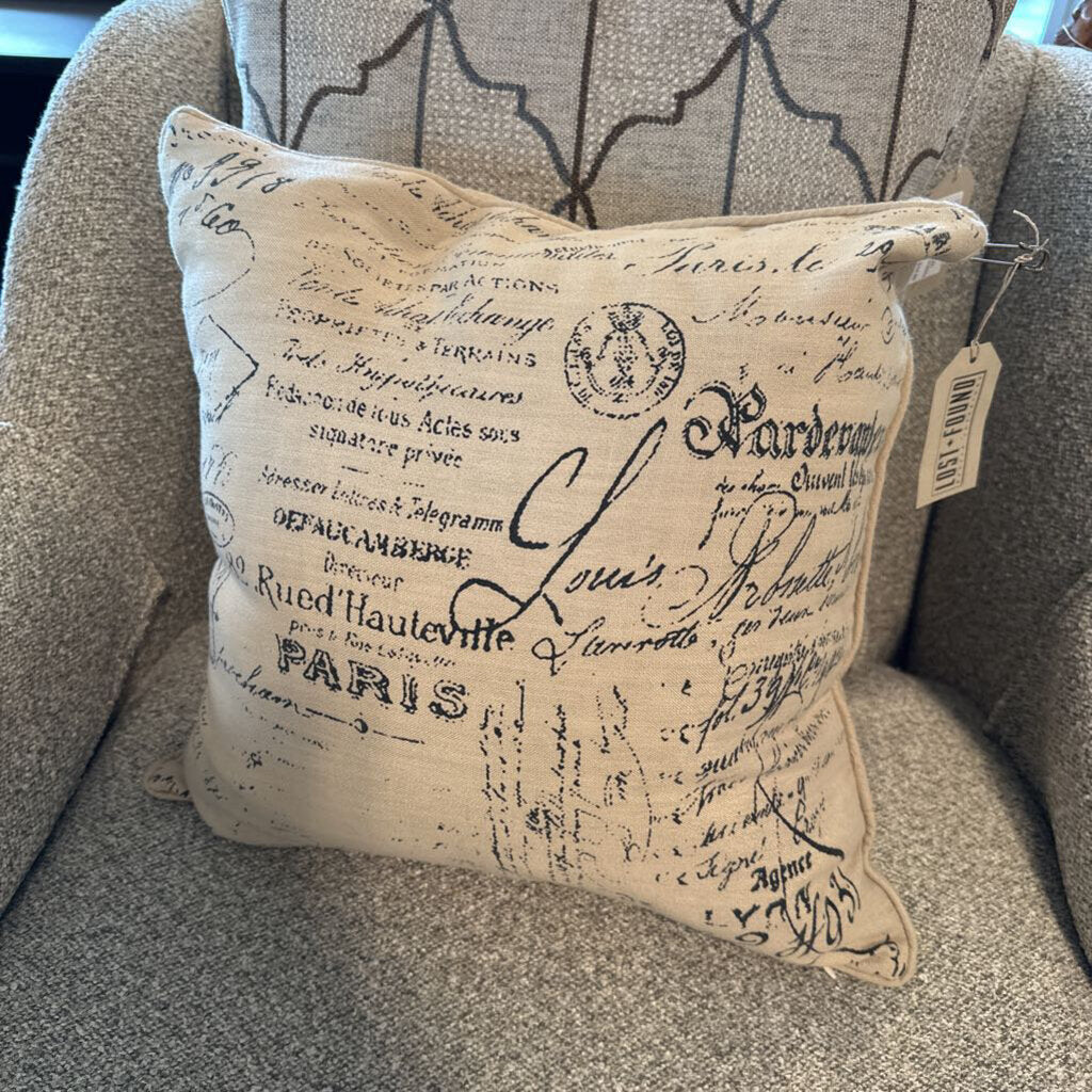 Paris Pillow - 18X18