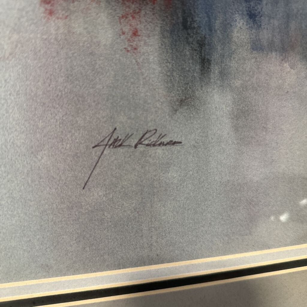 Original Framed Pastel By Jack Rickard - 26.5X33H