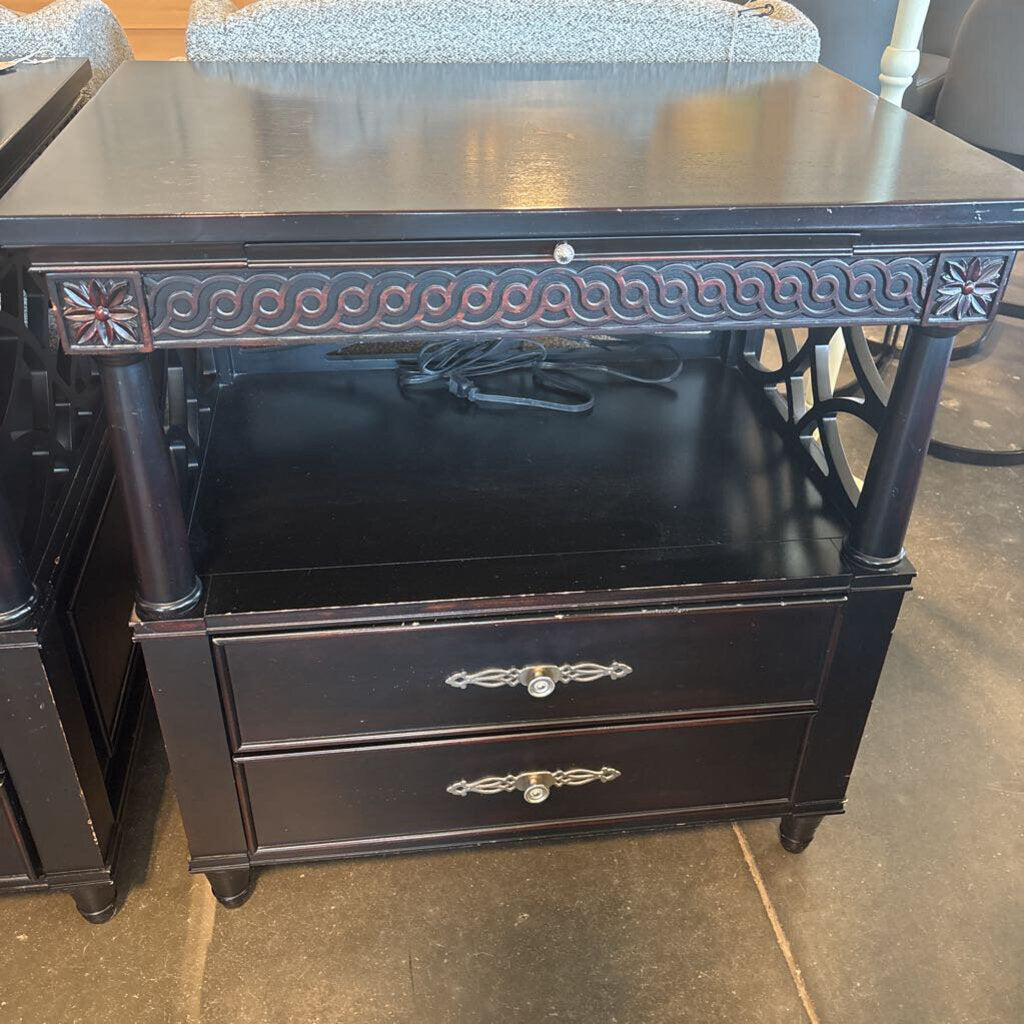 Aspen Home Espresso 2 Drawer Nightstand- 31X21X32H- Pair- AS IS