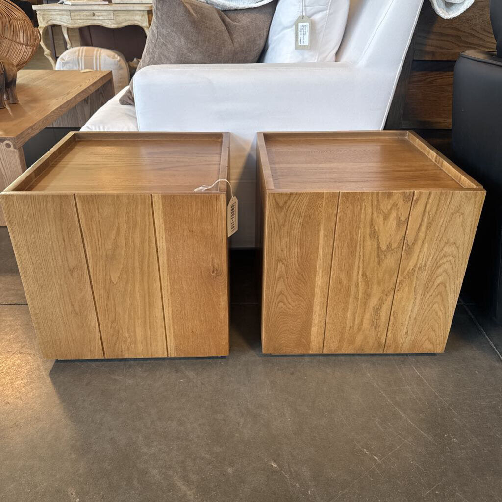 Moe's Home Collection Plank Nightstands- Pair- 19X18X18