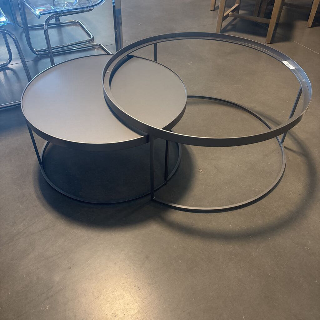 Four Hands Evelyn Round Nesting Coffee Table- No Stone- 36X16H